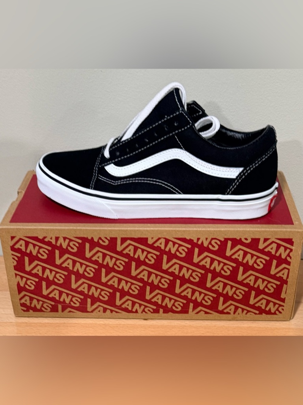Vans Black and White Old Skool Low Top Sneakers
